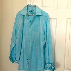 Light turquoise Robert Graham dress shirt